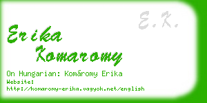 erika komaromy business card