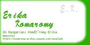 erika komaromy business card